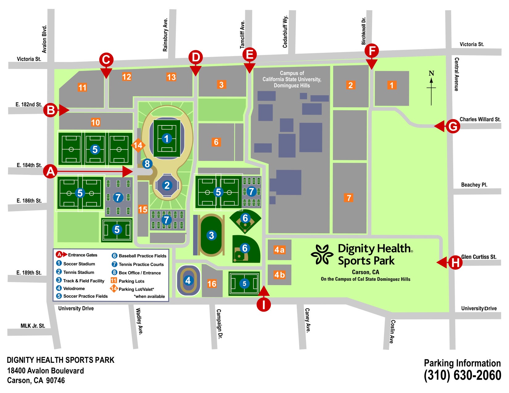 General Parking Information Dignity Health Sports Park