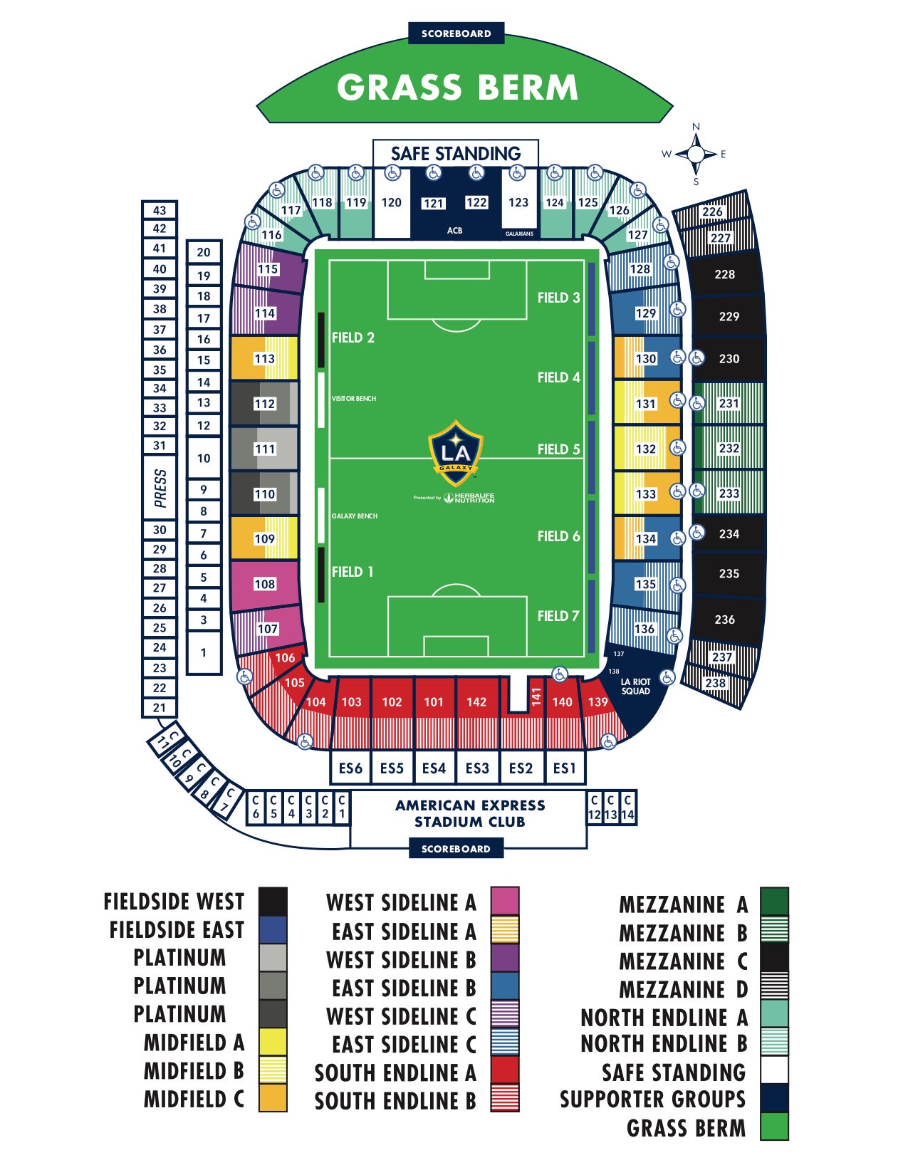 Pasadena Football Stadium Seating Chart