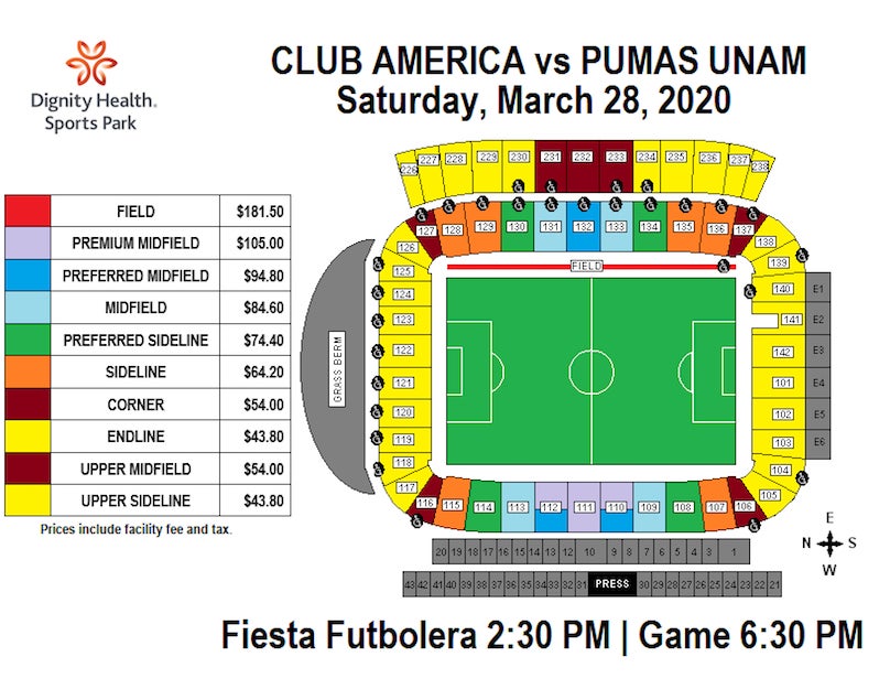 what time does america vs pumas play today