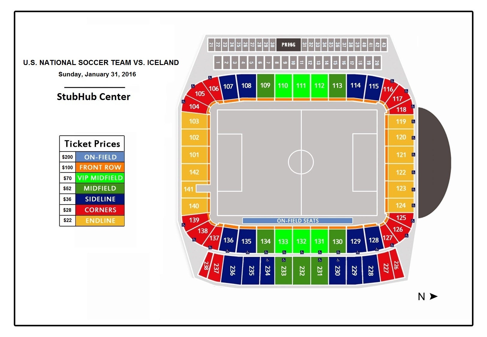 Stubhub Center Carson Ca Seating Chart