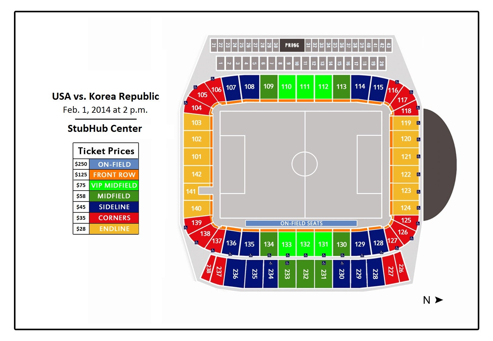 Home Depot Center Seating Chart