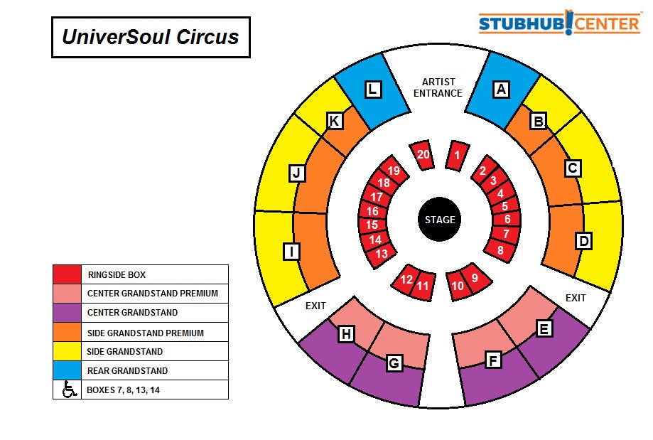 Universoul Circus Seating Chart Carson Ca