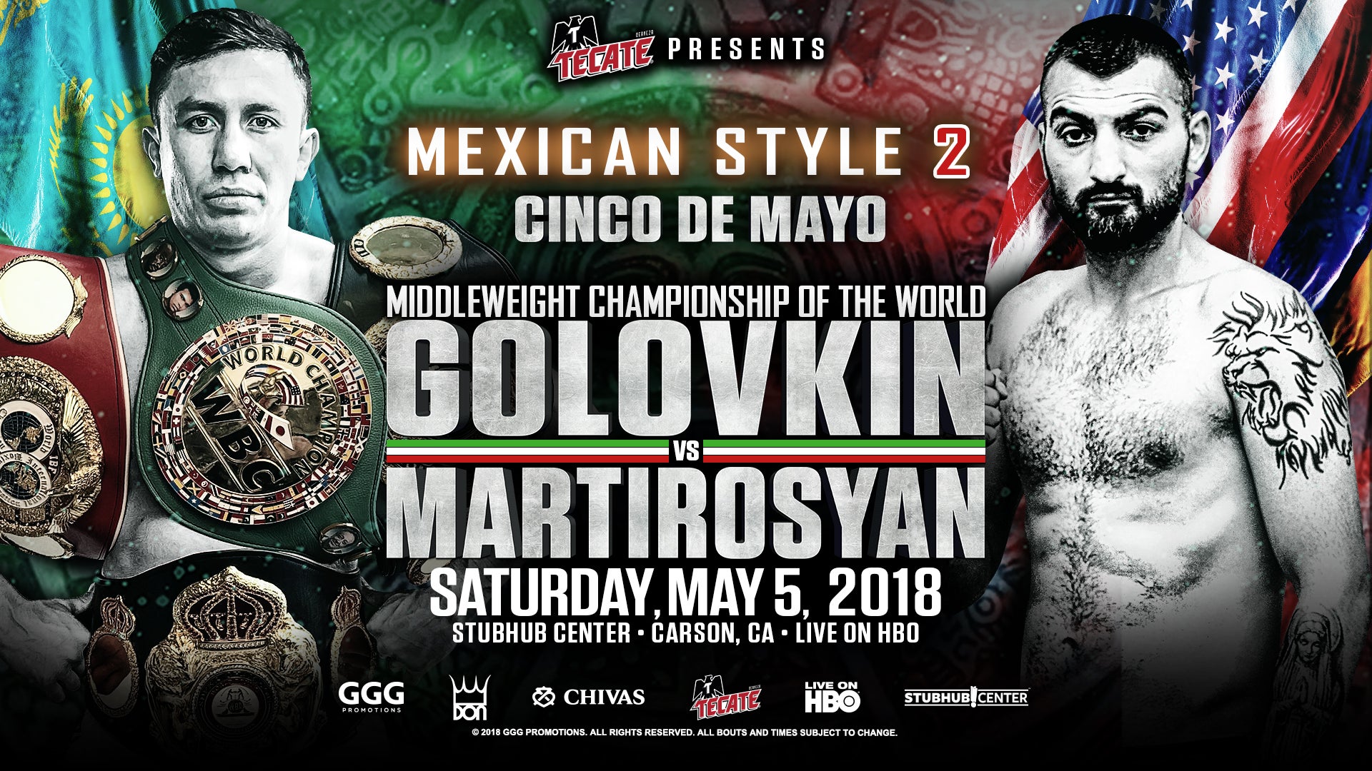 Gennady “GGG” Golovkin vs. Vanes “The Nightmare” Martirosyan