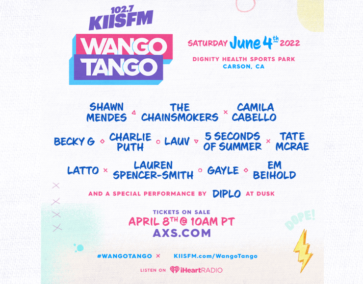 More Info for IHEARTMEDIA ANNOUNCES LINEUP FOR THE 2022 “IHEARTRADIO KIIS FM WANGO TANGO” ON JUNE 4