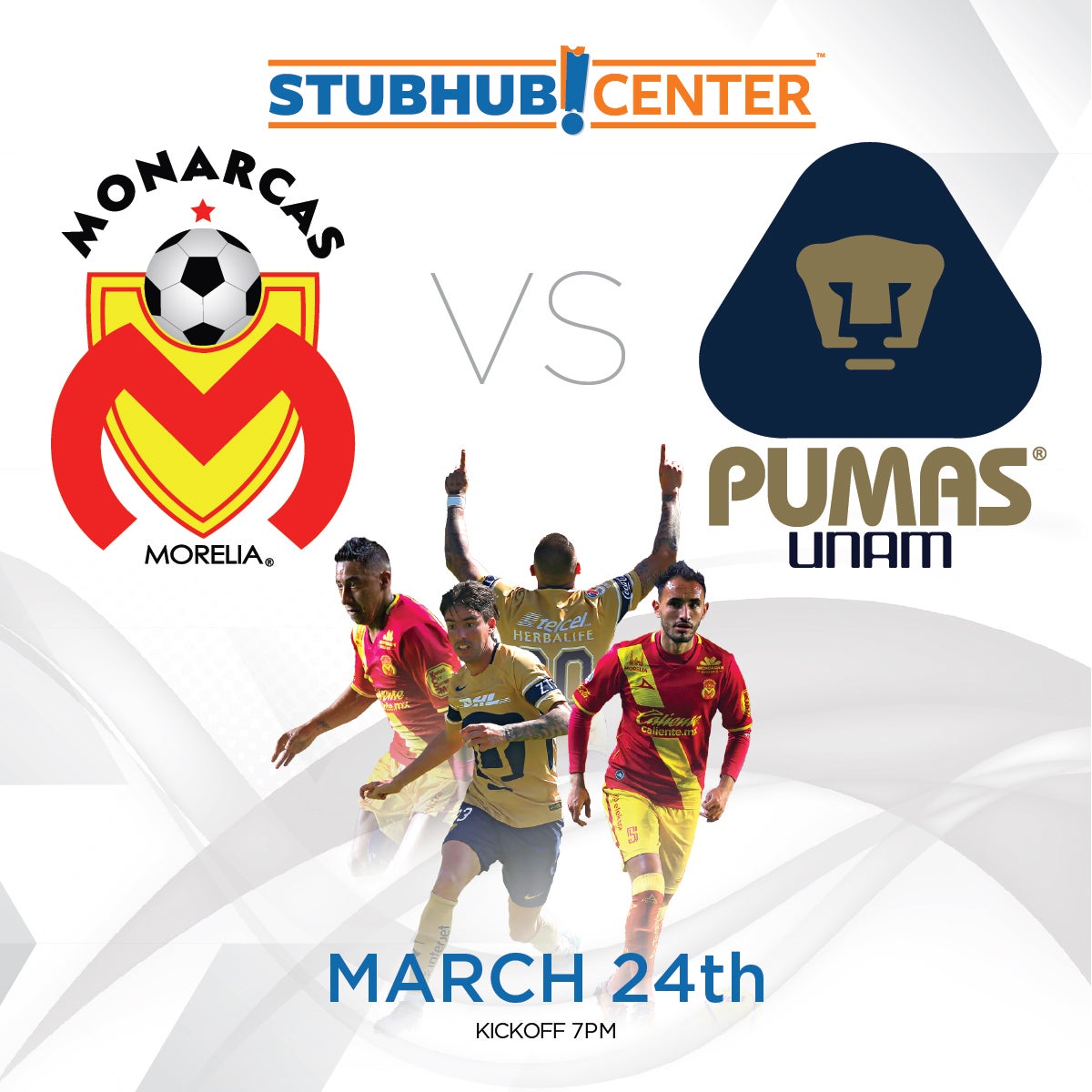 More Info for StubHub Center to host Liga MX Pumas-Morelia Duelo de Titanes match on March 24