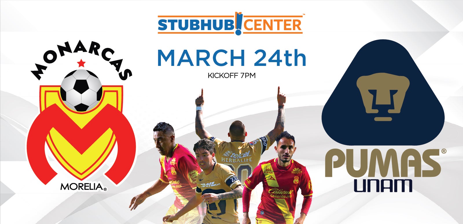 More Info for Tickets for Duelo De Titanes: Pumas vs. Morelia at StubHub Center are on sale now!