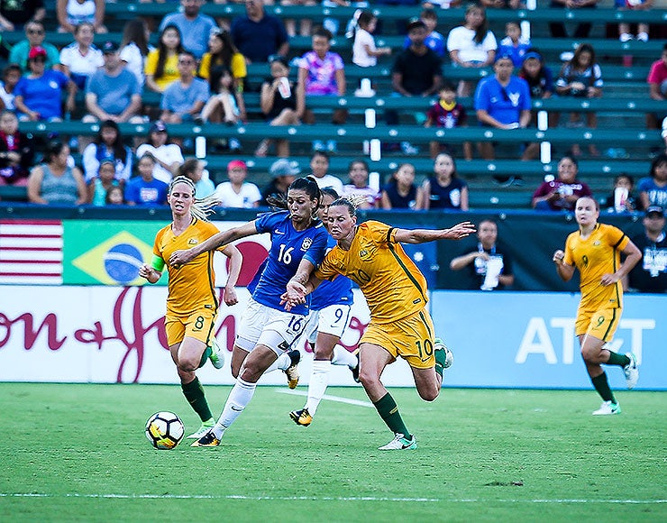 More Info for Photo Gallery: Matildas defeat Brazil 6-1 to win 2017 Tournament of Nations